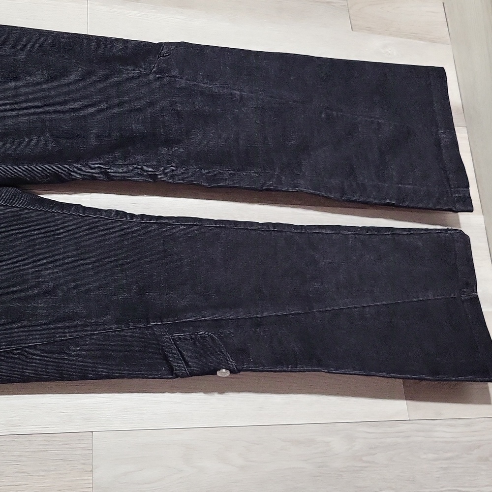 Athleta Womens 6 Corduroy Cargo‎ Dipper Pants Black Flare Bootcut Y2K - Picture 9 of 13